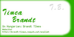 timea brandt business card